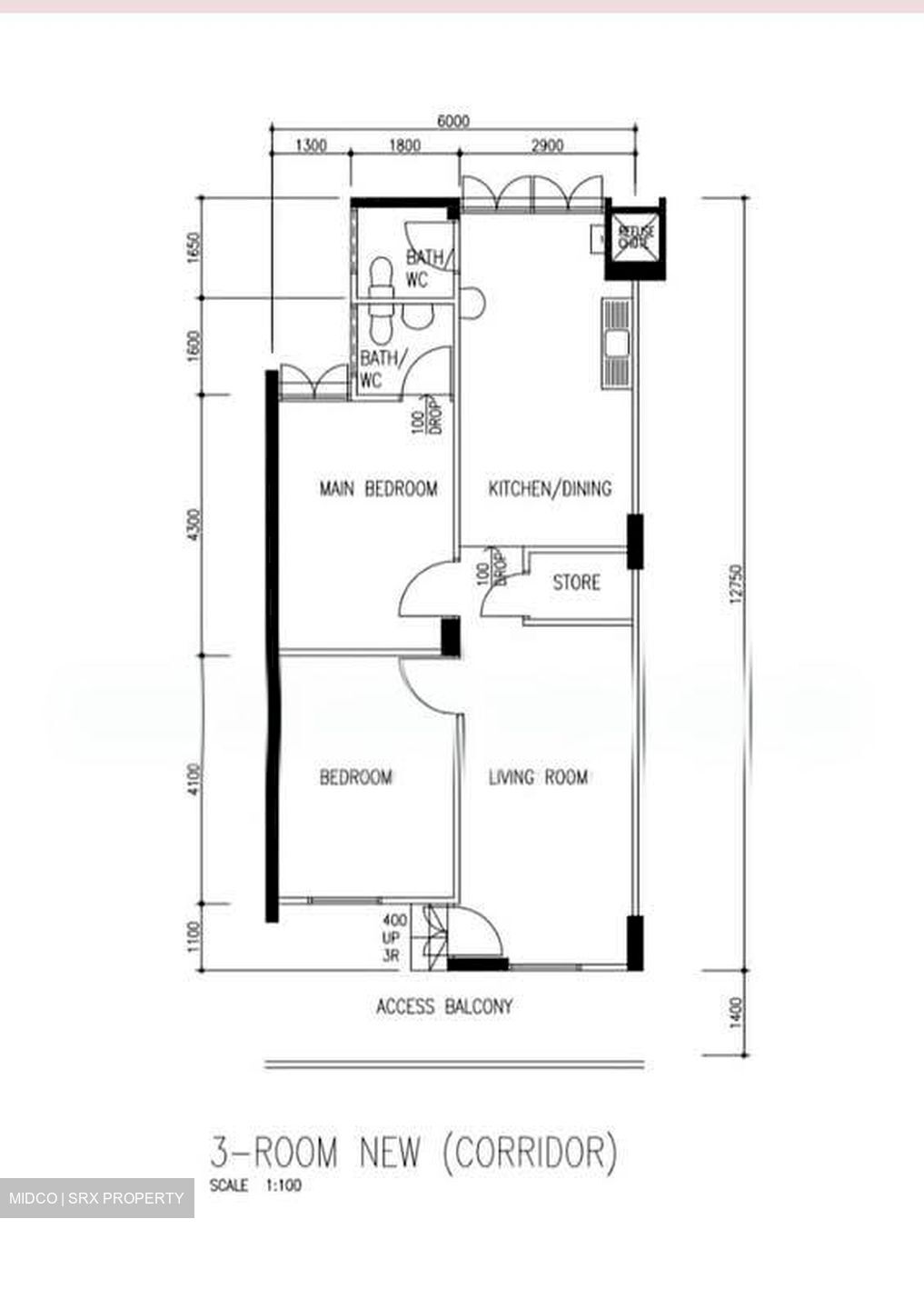 Blk 154 Hougang Street 11 (Hougang), HDB 3 Rooms #599566931